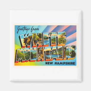 Imán Recuerdo blanco del viaje de New Hampshire NH de