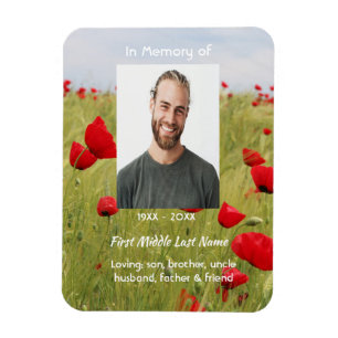 Imán Recuerdo conmemorativo Amapola roja de campo