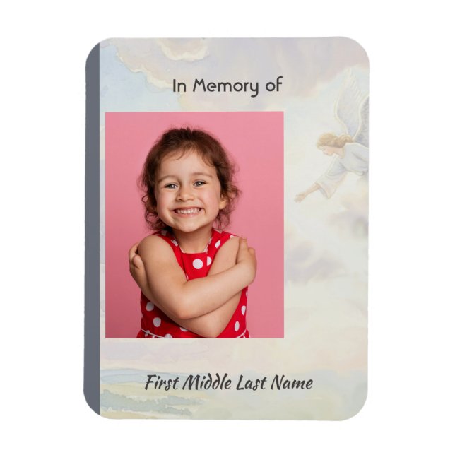 Imán Recuerdo conmemorativo Ángel extendiéndose (Vertical)