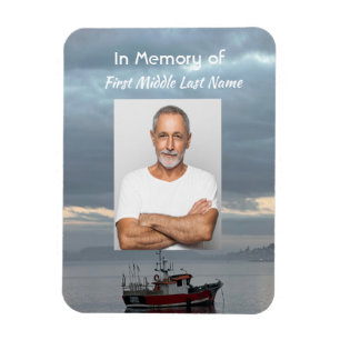 Imán Recuerdo conmemorativo Barco de pesca Pescador