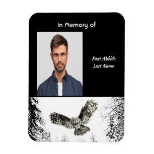 Imán Recuerdo conmemorativo búho acuarela pájaro