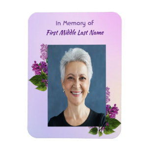 Imán Recuerdo conmemorativo flor de jardín de lilas