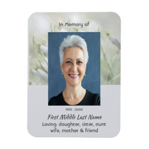 Imán Recuerdo conmemorativo Flores de campanilla de inv