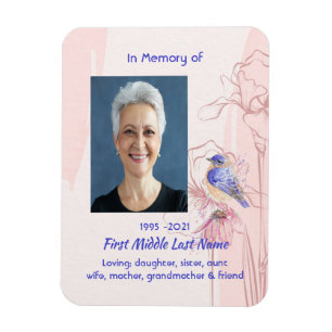 Imán Recuerdo conmemorativo jardín de pájaro azul