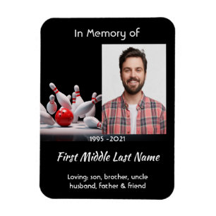 Imán Recuerdo conmemorativo jugador de bolos