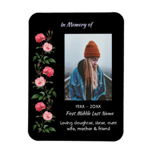 Imán Recuerdo conmemorativo Rosas Jardín Flores