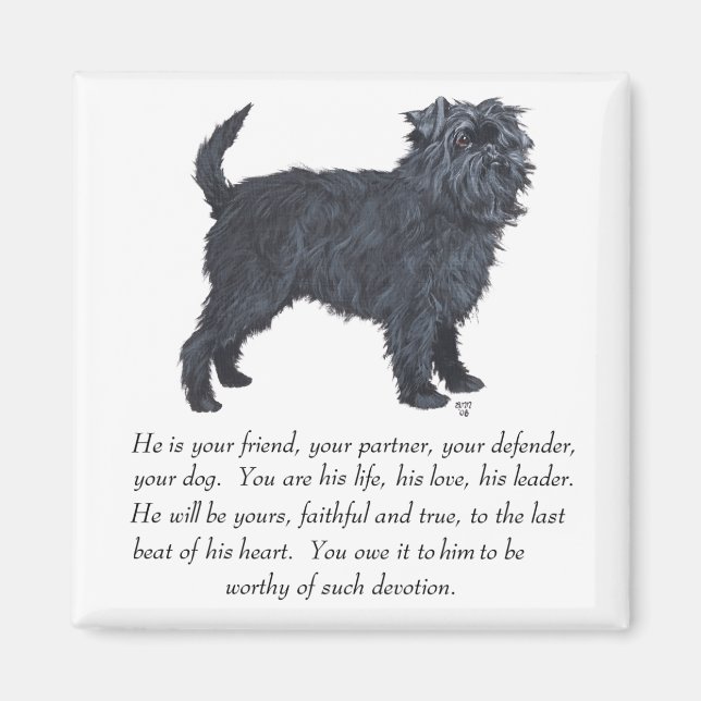 Imán Recuerdo de Affenpinscher (Frente)