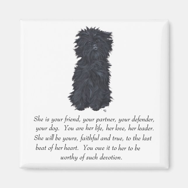 Imán Recuerdo de Affenpinscher (Frente)