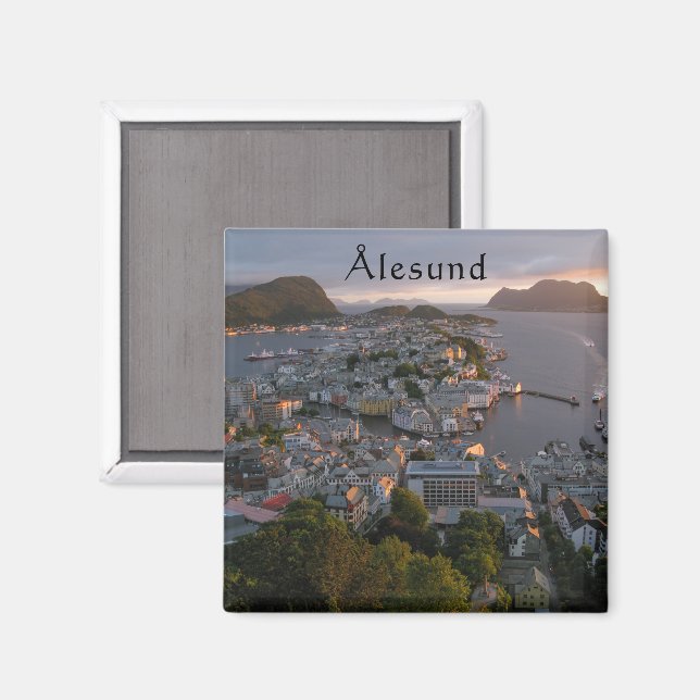 Imán Recuerdo de Alesund (Anverso/Reverso)