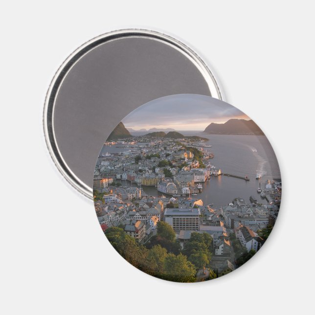 Imán Recuerdo de Alesund  (Anverso/Reverso)