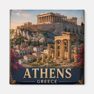 Imán 🧲 Recuerdo de Atenas Grecia para coleccionistas d