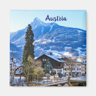 Imán Recuerdo de Austria Vorarlberg en Invierno