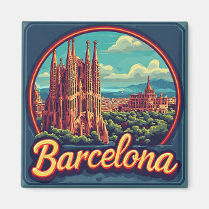Imán 🧲 Recuerdo de Barcelona Ciudad España 🌴
