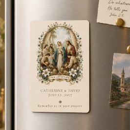 Imán Recuerdo de Boda de Caná Católico Tradicional