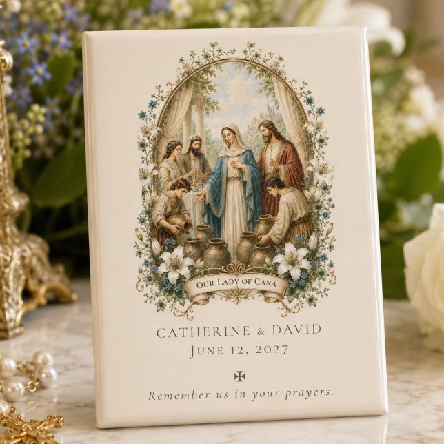 Imán Recuerdo de Boda de Caná Católico Tradicional (Subido por el creador)