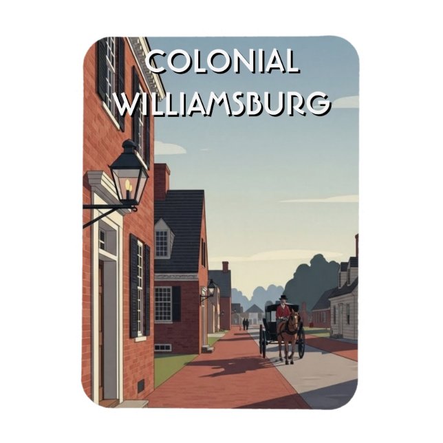 Imán Recuerdo de Colonial Williamsburg Virginia (Vertical)