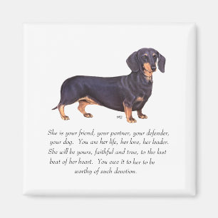 Imán Recuerdo de Dachshund - Hembra