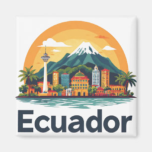 Imán Recuerdo de destino Ecuador para coleccionistas de