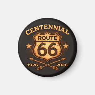 Imán Recuerdo de diseño de la ruta 66 del centenario