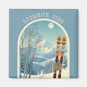 Imán Recuerdo de esquí de Snowbird Utah Montañas Rocosa