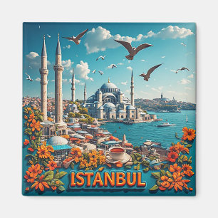 Imán 🧲 Recuerdo de Estambul Turquía De Tu Viaje 🧲