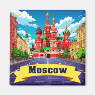 Imán 🧲 Recuerdo de Explorador de Moscú Rusia