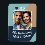 Imán Recuerdo de foto del 45º aniversario de bodas de z<br><div class="desc">Este imán personalizado es la forma perfecta de celebrar tu aniversario de bodas con tu foto personalizada favorita para un recuerdo atemporal para años venideros.</div>