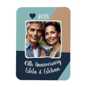 Imán Recuerdo de foto del 45º aniversario de bodas de z
