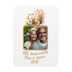 Imán Recuerdo de foto del 50º aniversario de bodas de o