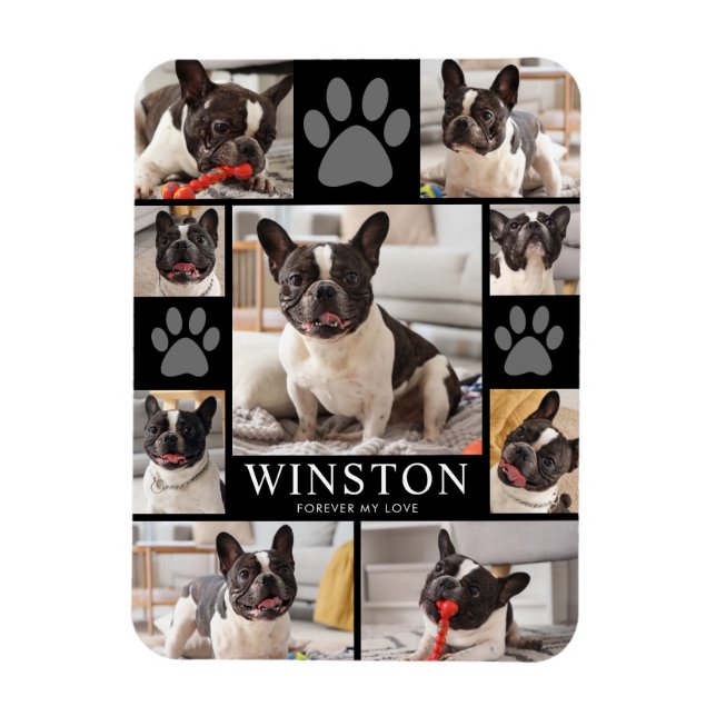 Imán Recuerdo de Foto Personalizable Memorial de Perro  (Vertical)