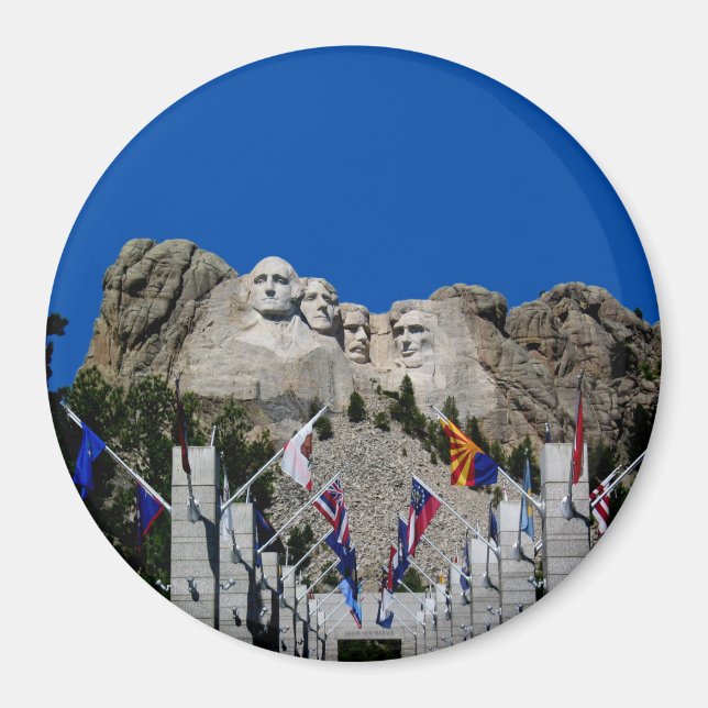 Imán Recuerdo de fotos del Personalizable Mount Rushmor (Frente)