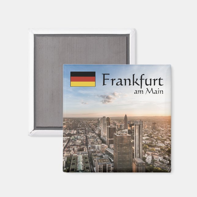 Imán Recuerdo de Frankfurt Alemania (Anverso/Reverso)