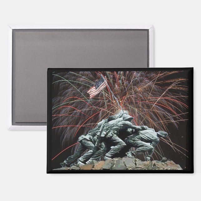 Imán Recuerdo de Fuegos Artificiales del Monumento de G (Anverso/Reverso)