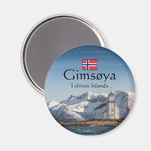 Imán Recuerdo de Gimsoya Lofoten