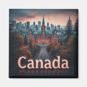 Imán Recuerdo de hito de viaje a Canadá para explorador