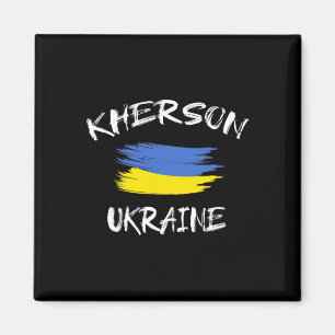 Imán Recuerdo de Kherson Ucrania Bandera del país ucran