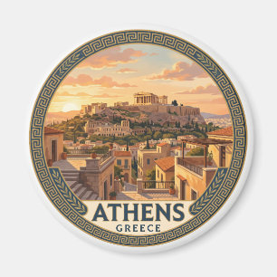 Imán Recuerdo de la Acrópolis de Atenas Grecia