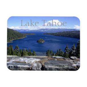 Imán Recuerdo de la bahía Esmeralda del lago Tahoe