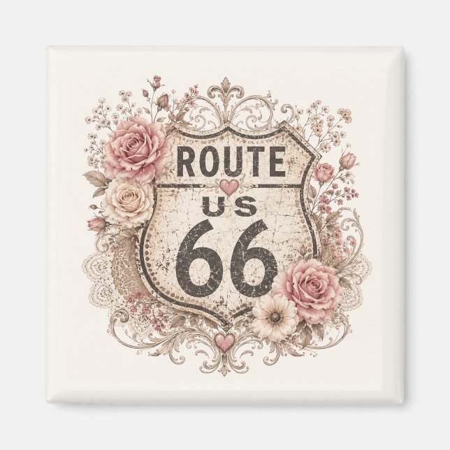 Imán Recuerdo de la Carretera Madre Boho Shabby Chic (Frente)