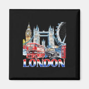 Imán Recuerdo de la ciudad de Londres Vibra de vacacion