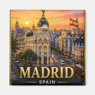 Imán Recuerdo de la ciudad de Madrid para vacaciones eu