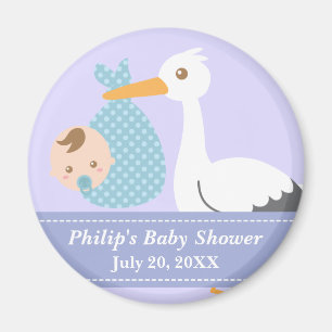 Imán Recuerdo de la fiesta de Baby Shower - La cigüeña