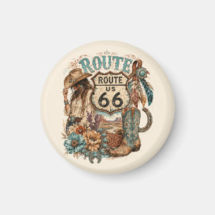 Imán Recuerdo de la Madre Ruta Vaquera Occidental Boho