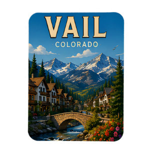Imán Recuerdo de la montaña Vail Colorado