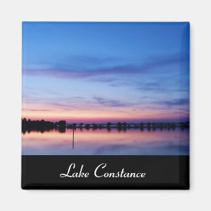 Imán Recuerdo de la puesta del sol de Bodensee el lago
