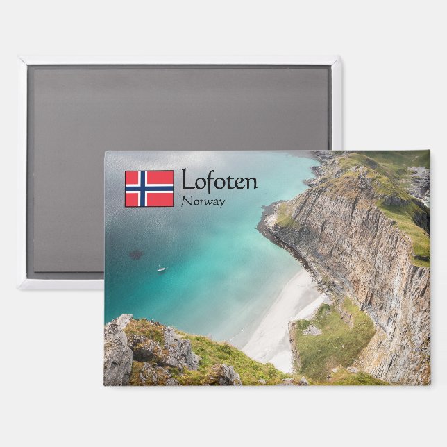 Imán Recuerdo de Lofoten Noruega (Anverso/Reverso)