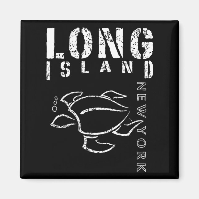 Imán Recuerdo de Long Island Nueva York (Frente)