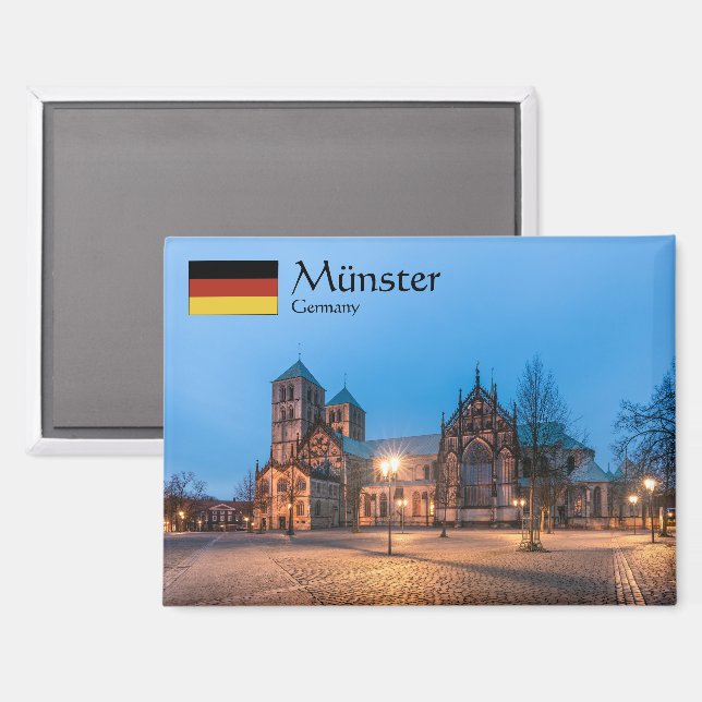 Imán Recuerdo de Münster Alemania (Anverso/Reverso)