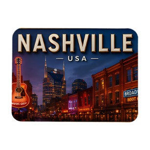 Imán Recuerdo de Nashville Tennessee Music City
