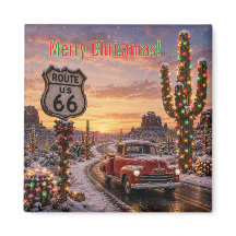 Recuerdo de nevera de Navidad en la ruta 66 nevada